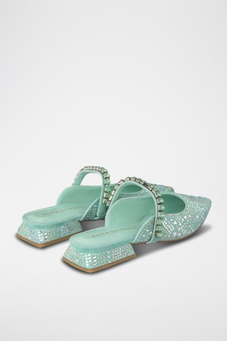 Nubuck Muiltjes - Zeegroen
