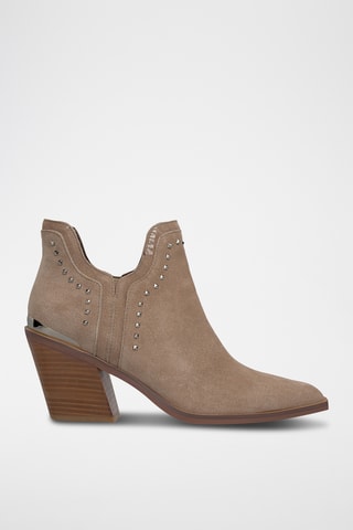 Splitleren nubuck Low Boots- Beige