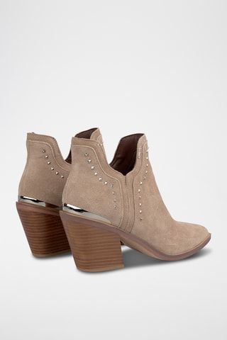 Splitleren nubuck Low Boots- Beige