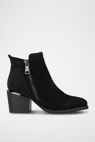 Nubuck Enkellaarzen - Zwart