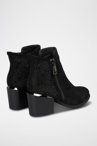 Nubuck Enkellaarzen - Zwart