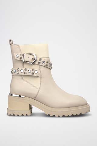 Stivaletti Beatles in pelle nappa - Beige