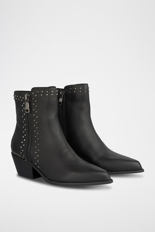 Stivaletti in pelle nappa - Nero