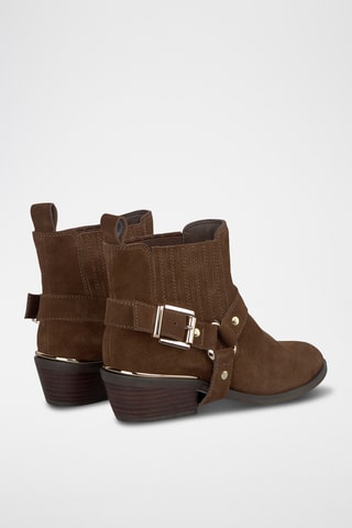 Splitleren nubuck Chelsea boots- Camel