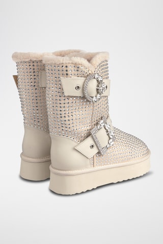 Stivaletti platform imbottiti - Beige