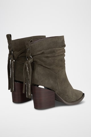Nubuck Enkellaarzen - Kaki