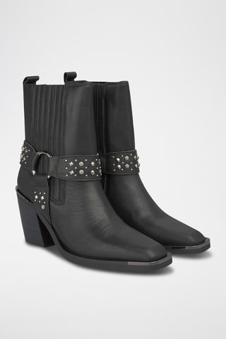 Stivaletti Beatles in pelle - Nero