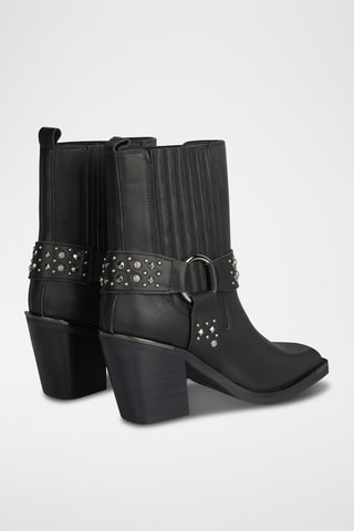 Stivaletti Beatles in pelle - Nero
