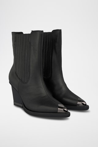 Stivaletti in pelle - Nero