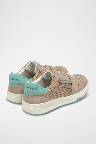 Nubuck Sneakers - Zeegroen