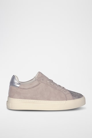 Nubuck Platform Sneakers - Taupe