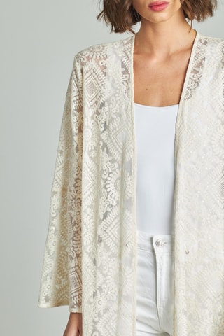 Kimono van kant- Wit