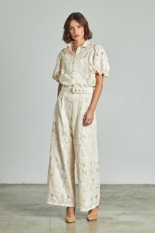 Rechte Broek Hoge Taille - Wit