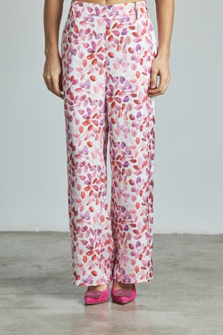 Rechte Broek Hoge Taille - Roze