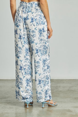 Rechte Broek Hoge Taille - Kobaltblauw