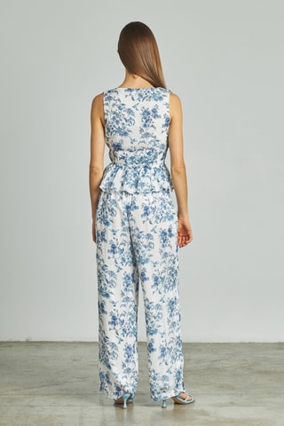 Rechte Broek Hoge Taille - Kobaltblauw