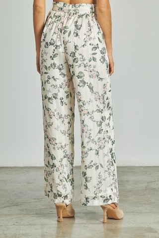 Rechte Broek Hoge Taille - Kaki