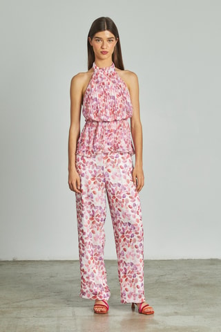 Rechte Broek Hoge Taille - Roze