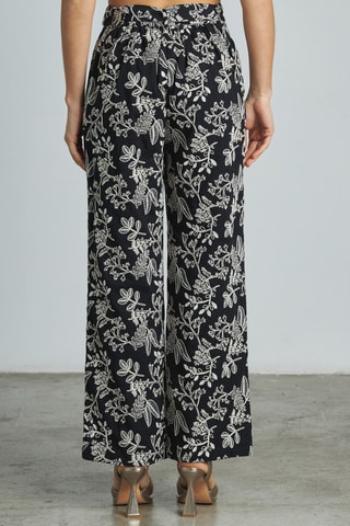 Rechte Broek Hoge Taille - Zwart en Wit