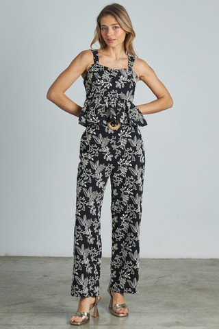 Rechte Broek Hoge Taille - Zwart en Wit