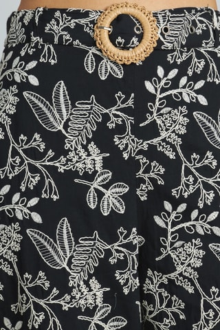 Rechte Broek Hoge Taille - Zwart en Wit