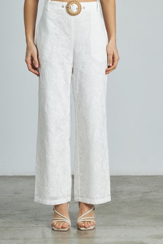 Rechte Broek Hoge Taille - Wit