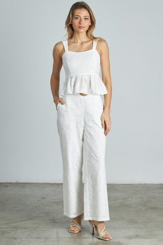 Rechte Broek Hoge Taille - Wit