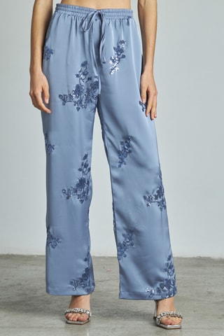 Rechte Broek Hoge Taille - Hemelsblauw