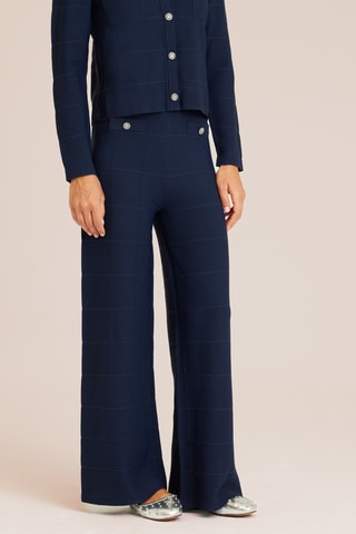 Rechte Broek Hoge Taille - Marineblauw