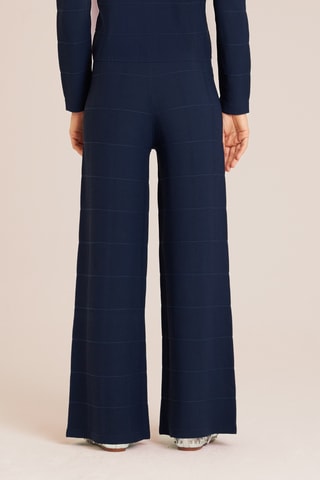 Rechte Broek Hoge Taille - Marineblauw