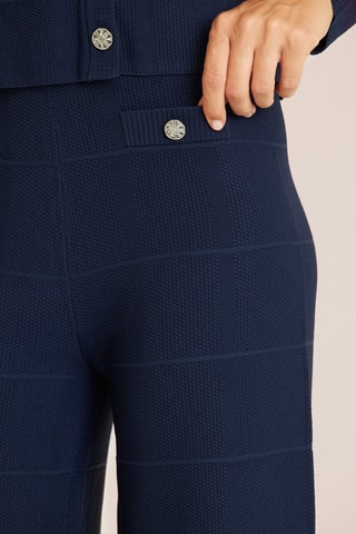 Rechte Broek Hoge Taille - Marineblauw