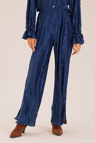 Broek Hoge Taille - Marineblauw