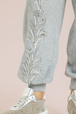 Joggingbroek Hoge Taille- Gemêleerd Lichtgrijs