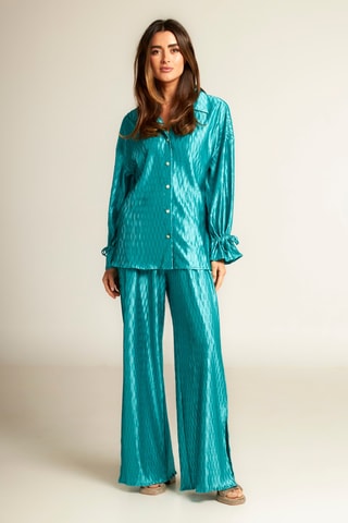 Broek Hoge Taille - Turquoise