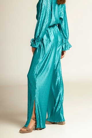 Broek Hoge Taille - Turquoise