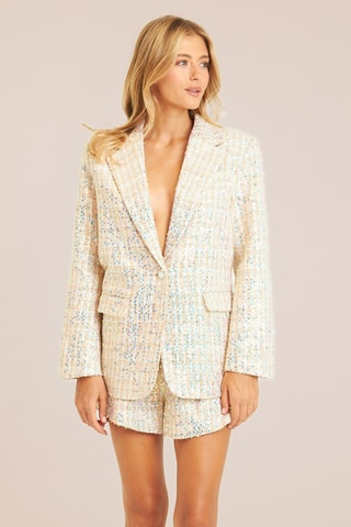 Tweed jasje- Goudkleurig