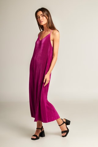 Midi-jurk. Fuchsia