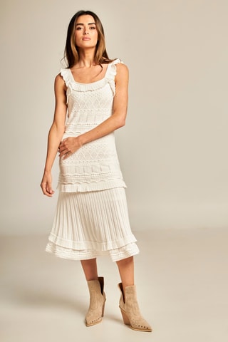 Midi-jurk. Wit