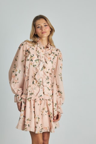 Jurk met Ruches- Roze