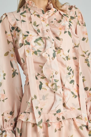 Jurk met Ruches- Roze