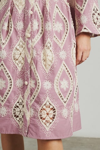 Blouse-jurk Paars en Wit