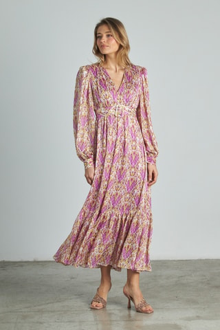 Midi-jurk. Roze