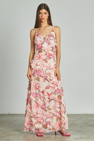 Jurk met Ruches- Roze