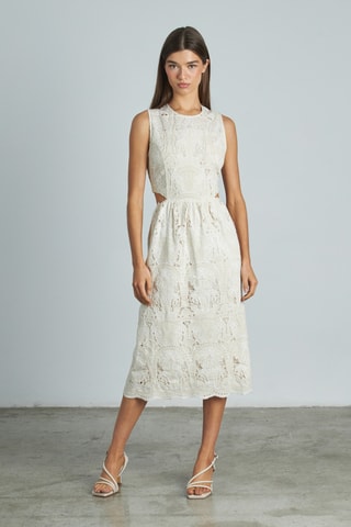 Midi-jurk. Wit