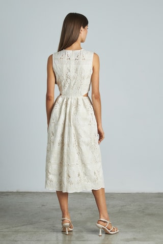 Midi-jurk. Wit