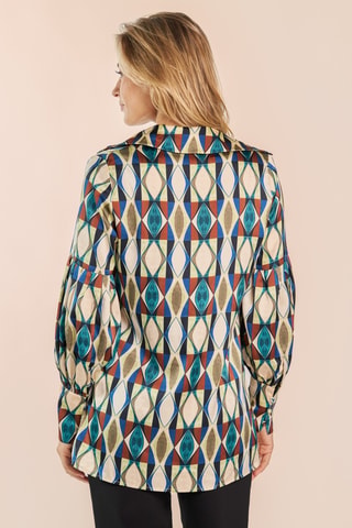 Blouse- koningsblauw en kaki