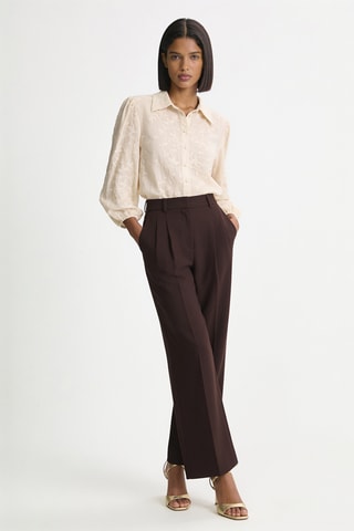Linnen en Zijden Blouse - Beige