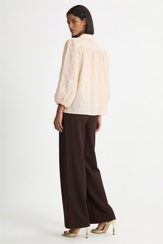 Linnen en Zijden Blouse - Beige