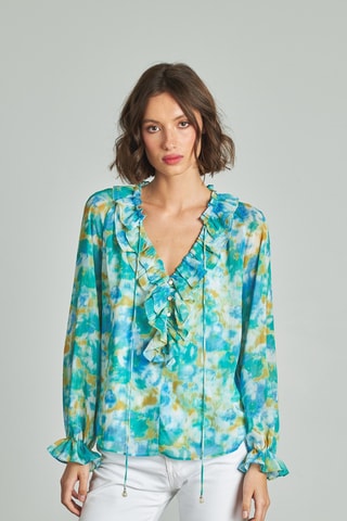 Top. Turquoise