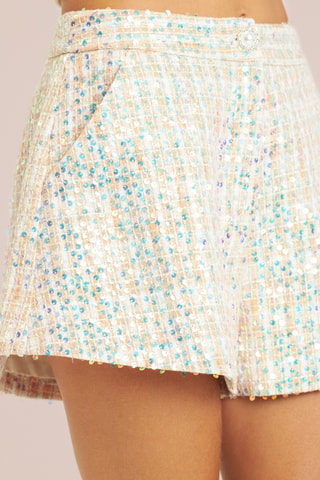 Short van tweed - Goudkleurig